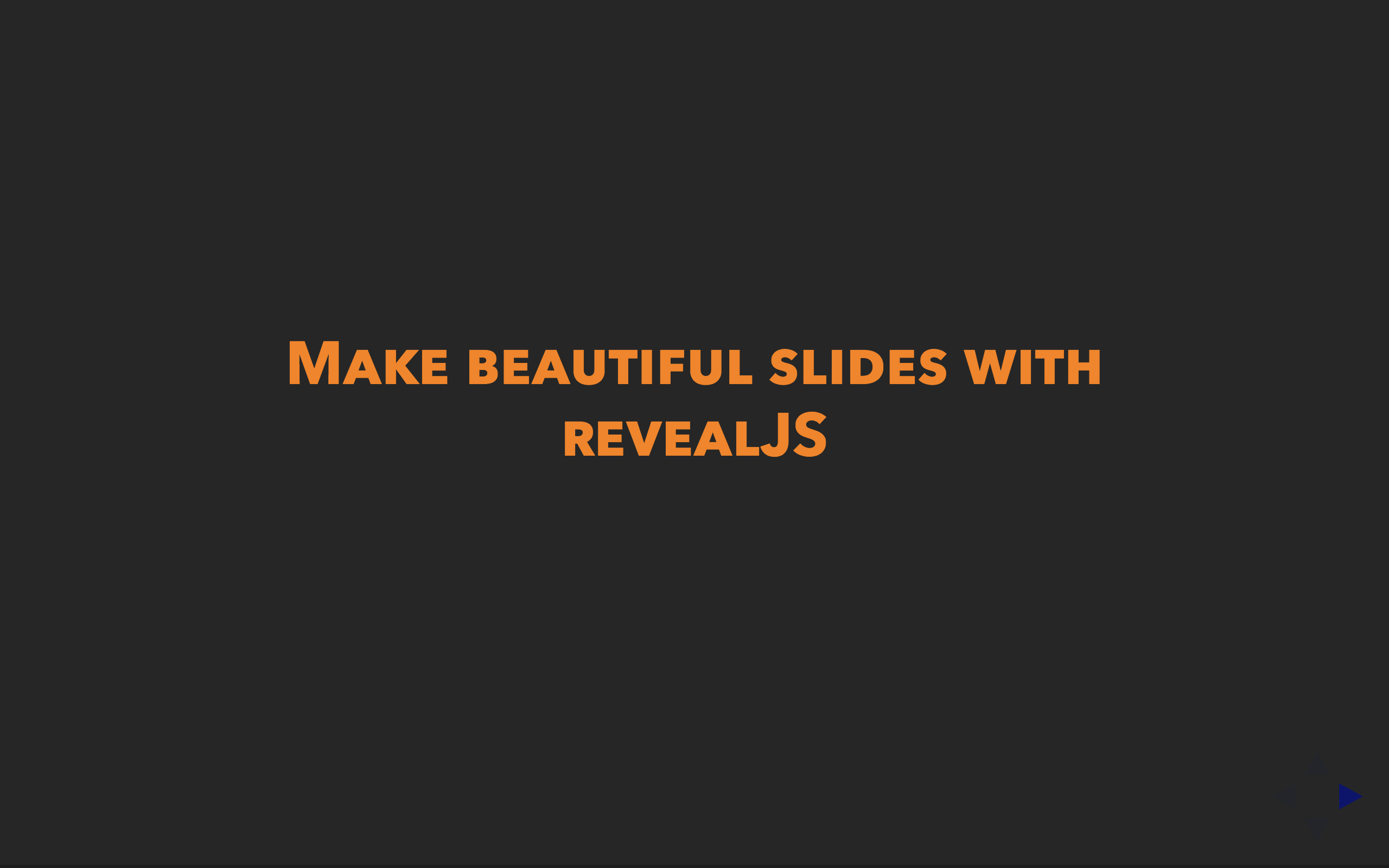 Making beautiful interactive slides with revealJS | Caitlin Casar